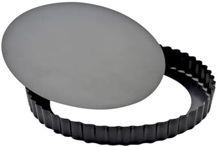 24CM Removable Bottom Tart Pan Set, Non-Stick Baking Molds for Quiche