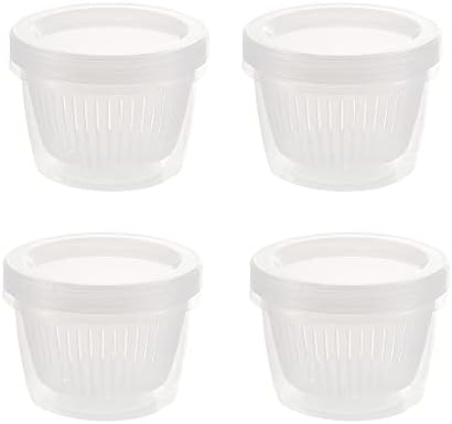 4 Pack Onion Keeper Onion Saver Storage Container 2 Layer with