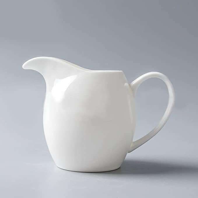 White Ceramic Sugar Bowl Set Creamer Coffee Milk Pitcher Serving Set