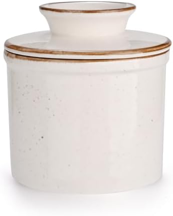French Butter Dish, Butter Crock for Counter with Water Line, Ceramic