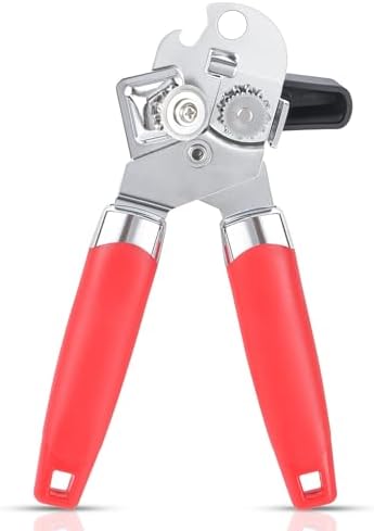 Left Handed Can Opener and Bottle Openers, Lefty Tools (Red)