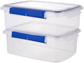 2 Pcs Large Food Storage Containers with Airtight Lid, 5.5L Reusable