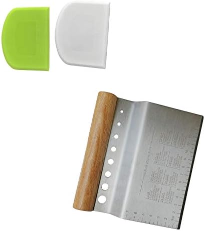 2 Pcs Dough Scraper & Bench Scraper Set