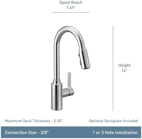 Moen Genta LX One-Handle Pull-Down Kitchen Faucet, Spot Resist
