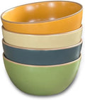 Mora Ceramic Artisan Matte Bowls For Kitchen 28oz - Bowl Set of 4