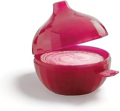 Tupperware Onion Keeper Container, Red Purple