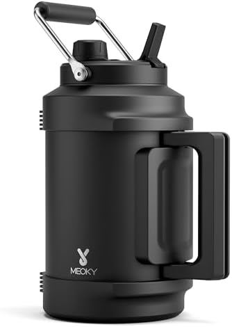 1 Gallon Insulated Water Bottle for Sports: Meoky 128 oz Triple Wall