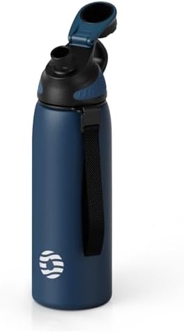 FJbottle 24oz Stainless Steel Insulated Water Bottle No Straw Spout