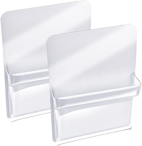 TecUnite 2 Pcs Magnetic Pouch Magnetic Pockets for Classroom