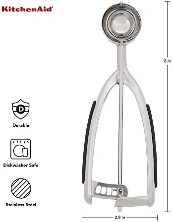 KitchenAid Cookie Dough Scoop Set, Set Of 3, Black