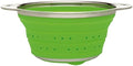 HIC Kitchen Collapsible Colander, Silicone and 18/8 Stainless Steel