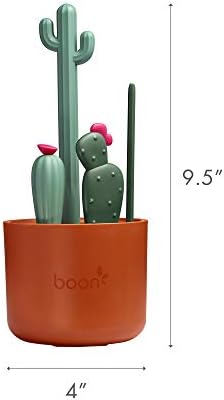 Boon Cacti Bottle Cleaning Brush Set, Terracotta, 4 Piece Set