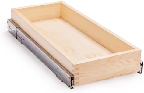 Mulush Pull Out Cabinet Organizer 11”W x 21”D x 3”H Slide Out Drawer