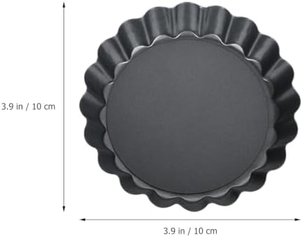 6pcs 10cm Non-stick round Chrysanthemum Pie Pan Set with Removable