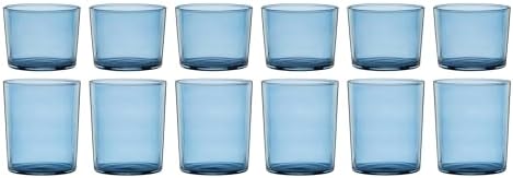 Oneida Stackables Blue Drinking Glasses, Set of 12