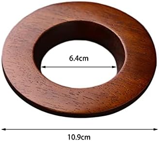 Gralara Ceramic Pour Over Coffee Dripper with Black Wood Stand, Manual