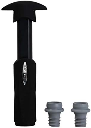 Cork Pops Matte Black Nicholas Collection Soft Touch Silicone Vacuum