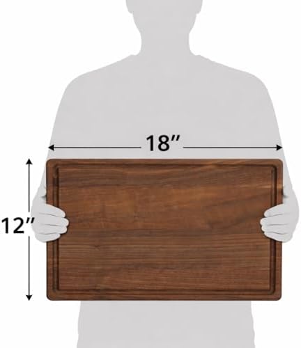 Black Walnut Cutting Board, 18x12x.75"