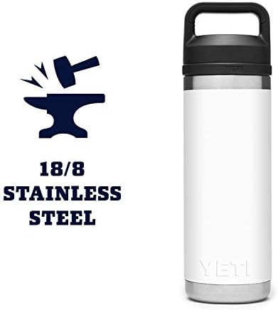 YETI Rambler 18 oz Bottle, Vacuum Insulated, Stainless Steel with Chug