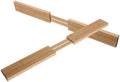 SOLUSTRE Bamboo Drawer Dividers Adjustable Kitchen Utensil Organizer