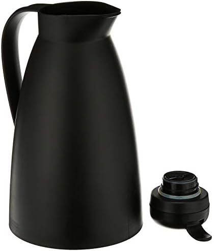 Alfi Glass Vacuum Frosted Plastic Carafe, 1 L, Black (AG2800BK2)