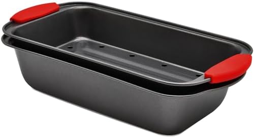 PERLLI Nonstick Meatloaf Pan with Drip Tray Insert – High-Carbon Steel