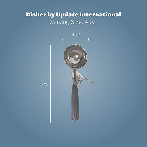 Update International (DP-8) 4 oz Stainless Steel Disher,Grey