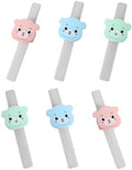 6pcs Silicone Drinking Straws with Clips for Elderly and Disabled