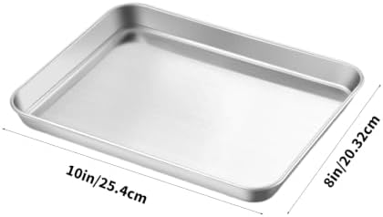 Stainless Steel Baking Sheet Set 2 Piece, 10 x Tray Pans with Rolled