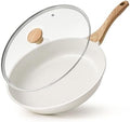 SENSARTE 8/9.5/10/11/12.5In Nonstick Ceramic Frying Pan with Lid