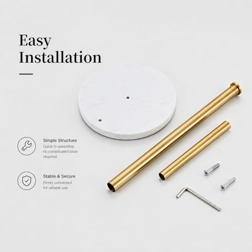 Brushed Gold Paper Towel Holder, 304 Stainless Steel