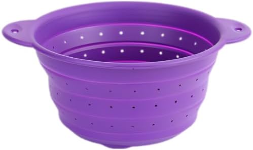 Silicone Strainer with Dual Handles, Heat-Resistant Collapsible