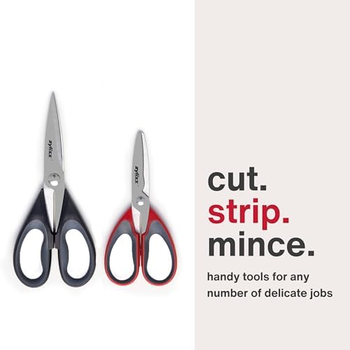 Zyliss 30200 9" Household Kitchen Shears, Red