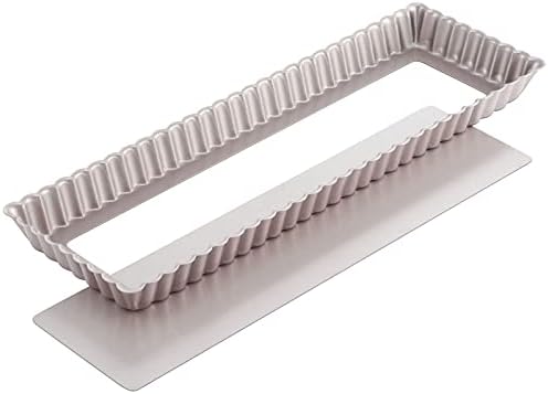 CHEFMADE Rectangle Tart Pan, 5x14-Inch with Removable Loose Bottom
