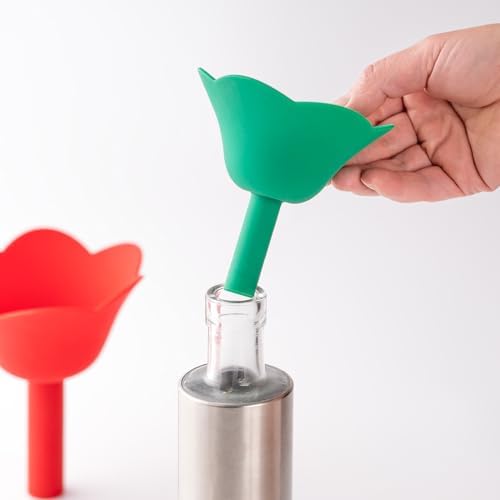 Flower-Shape Silicone Funnel Set – 3 Sizes (4.8′′, 3.6′′, 3.2′′ Ø)