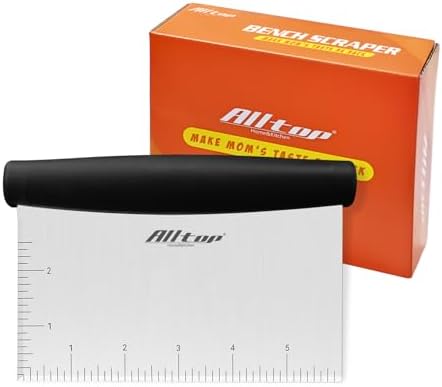 ALLTOP Bench Scraper & Chopper for Kitchen, 1 Pack, Black