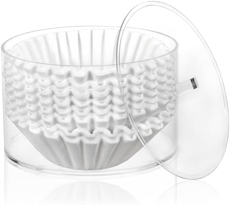 Peohud Coffee Filter Holder, Acrylic Coffee Pod Holder with Lid