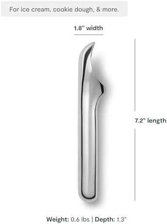 Caraway Stainless Steel Ice Cream Scoop with Ergonomic Handle