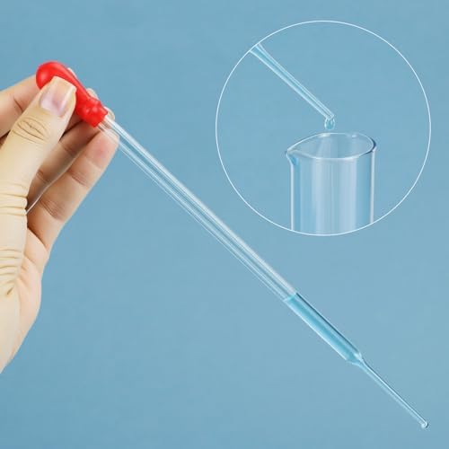 QWORK 100 mL Thick Glass Graduated Cylinder with Bumper Guards &