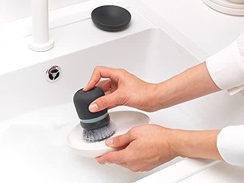 Brabantia 302626 Soap Dispensing Dish Brush, Dark Gray