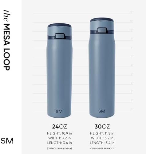 Simple Modern Water Bottle with Straw & Handle | 30oz | Blue