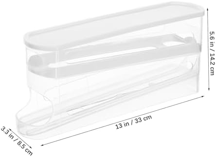 Rolling Egg Dispenser for Refrigerator, Space Saving Tiered PP Rack