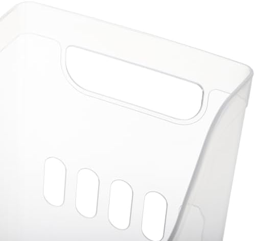 Peohud 3 Pack Freezer Organizer Bins with Wheels, Clear Plastic Pantry