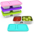 SOPHICO 2 compartment Reusable Kid Lunch Snack Containers with