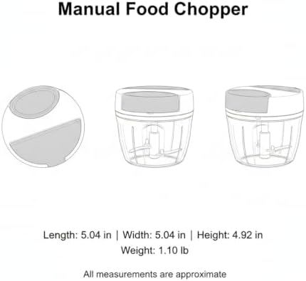 Durable PP Plastic Manual Food Chopper, Pull-String Garlic Mincer for