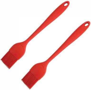 Soro Essentials- 1-3/4" Wide Silicone Basting Brush Red Color Set of