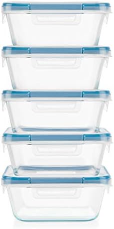 Snapware Glass Total Solutions 5-Pack 4-Cup Food Storage Set