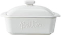 FE Butter Dish, 10 oz Ceramic Butter Keeper with Water Line, French