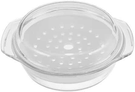 UPKOCH Microwave Steamer with Lid And Ceramic Steaming Tray, 2000ml