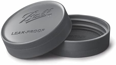 Ball Plastic Lids for Glass Mason Jars, Wide, 6 Count (Pack of 2)